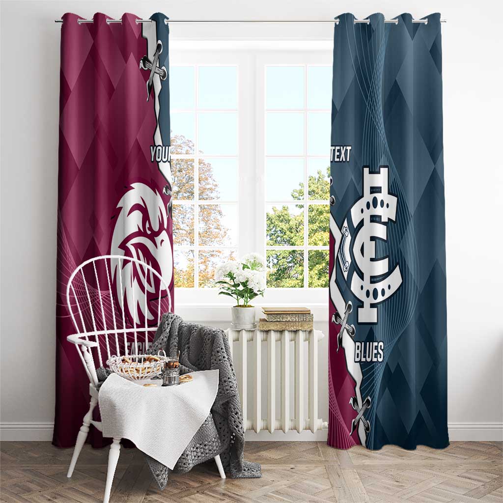 Personalised NRL Eagles and AFL Blues Window Curtain Dynamic Style