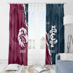 Personalised NRL Eagles and AFL Blues Window Curtain Dynamic Style