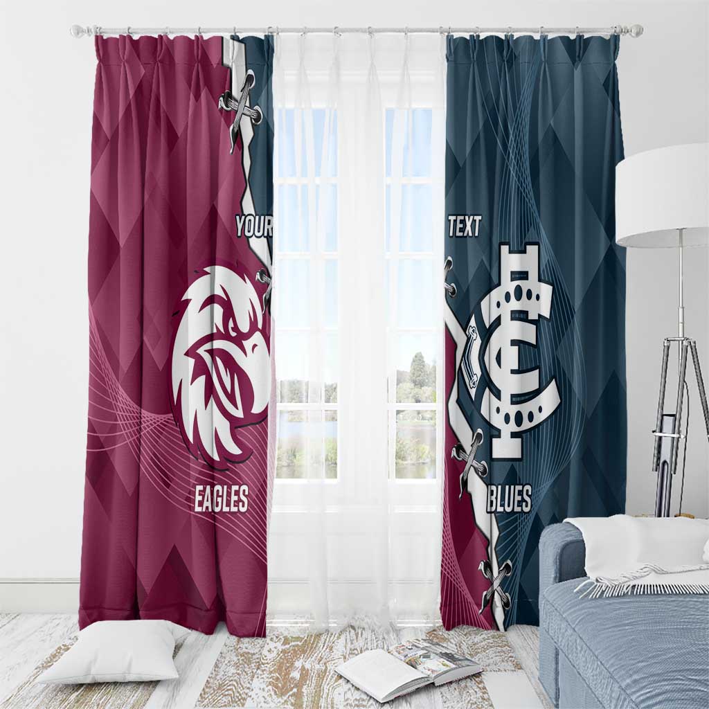 Personalised NRL Eagles and AFL Blues Window Curtain Dynamic Style