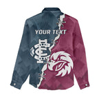 Personalised NRL Eagles and AFL Blues Women Casual Shirt Dynamic Style