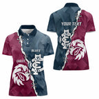 Personalised NRL Eagles and AFL Blues Women Polo Shirt Dynamic Style