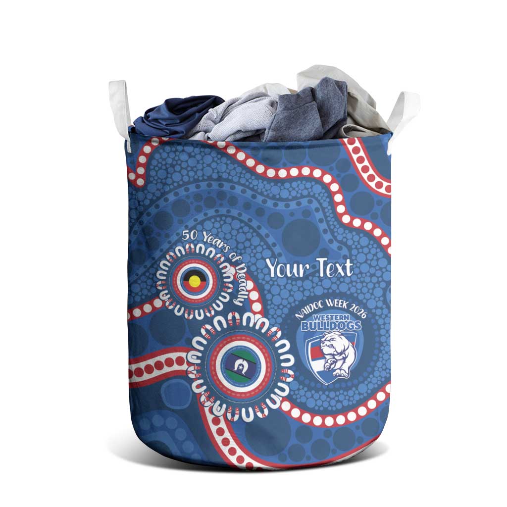 Western Bulldogs NAIDOC 2026 Personalised Laundry Basket 50 Years of Deadly Aboriginal Art