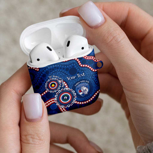 Western Bulldogs NAIDOC 2026 Personalised AirPods Case 50 Years of Deadly Aboriginal Art