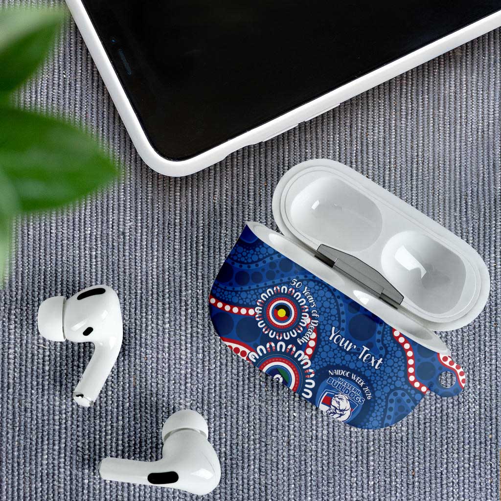 Western Bulldogs NAIDOC 2026 Personalised AirPods Case 50 Years of Deadly Aboriginal Art