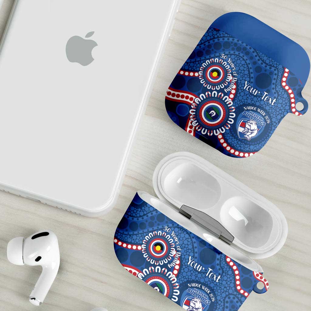 Western Bulldogs NAIDOC 2026 Personalised AirPods Case 50 Years of Deadly Aboriginal Art