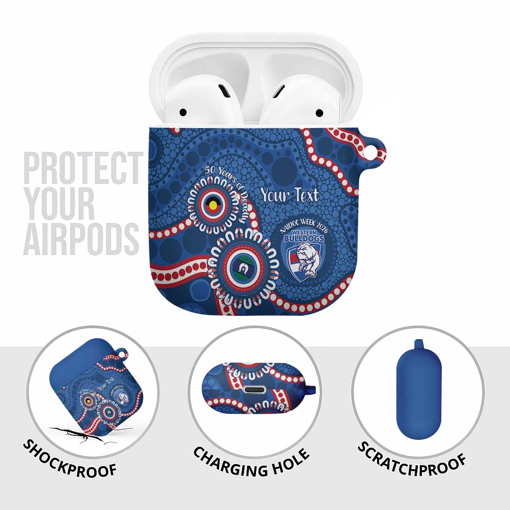 Western Bulldogs NAIDOC 2026 Personalised AirPods Case 50 Years of Deadly Aboriginal Art