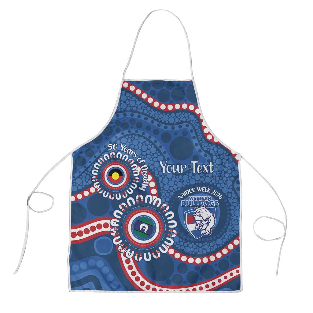 Western Bulldogs NAIDOC 2026 Personalised Apron 50 Years of Deadly Aboriginal Art