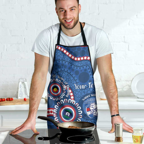 Western Bulldogs NAIDOC 2026 Personalised Apron 50 Years of Deadly Aboriginal Art