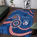 Western Bulldogs NAIDOC 2026 Personalised Area Rug 50 Years of Deadly Aboriginal Art