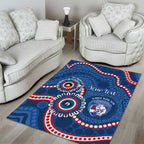Western Bulldogs NAIDOC 2026 Personalised Area Rug 50 Years of Deadly Aboriginal Art