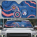 Western Bulldogs NAIDOC 2026 Personalised Auto Sun Shade 50 Years of Deadly Aboriginal Art