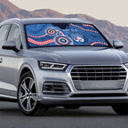 Western Bulldogs NAIDOC 2026 Personalised Auto Sun Shade 50 Years of Deadly Aboriginal Art