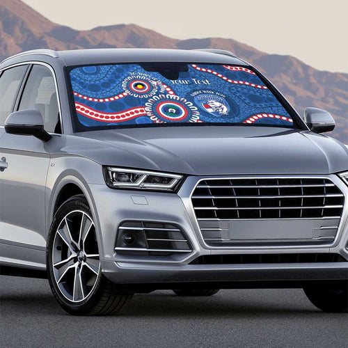 Western Bulldogs NAIDOC 2026 Personalised Auto Sun Shade 50 Years of Deadly Aboriginal Art