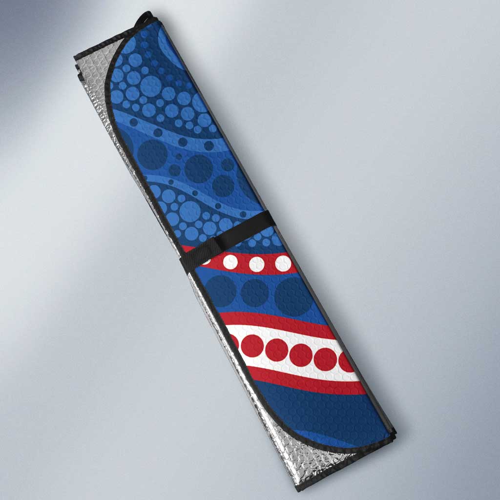 Western Bulldogs NAIDOC 2026 Personalised Auto Sun Shade 50 Years of Deadly Aboriginal Art