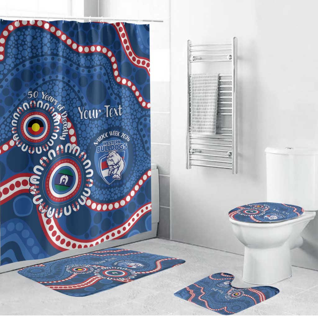 Western Bulldogs NAIDOC 2026 Personalised Bathroom Set 50 Years of Deadly Aboriginal Art