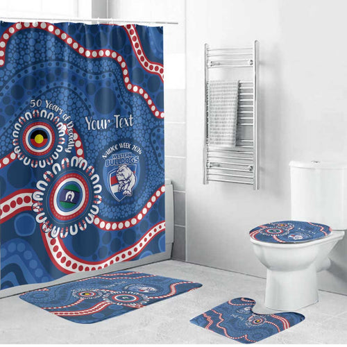 Western Bulldogs NAIDOC 2026 Personalised Bathroom Set 50 Years of Deadly Aboriginal Art