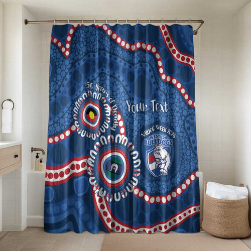 Western Bulldogs NAIDOC 2026 Personalised Bathroom Set 50 Years of Deadly Aboriginal Art