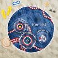 Western Bulldogs NAIDOC 2026 Personalised Beach Blanket 50 Years of Deadly Aboriginal Art