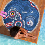 Western Bulldogs NAIDOC 2026 Personalised Beach Blanket 50 Years of Deadly Aboriginal Art