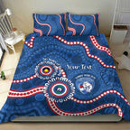 Western Bulldogs NAIDOC 2026 Personalised Bedding Set 50 Years of Deadly Aboriginal Art