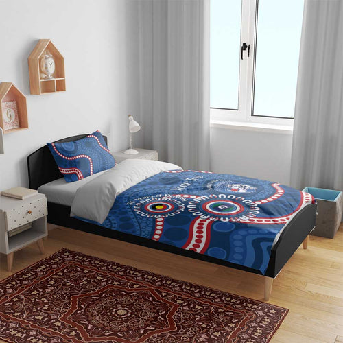 Western Bulldogs NAIDOC 2026 Personalised Bedding Set 50 Years of Deadly Aboriginal Art