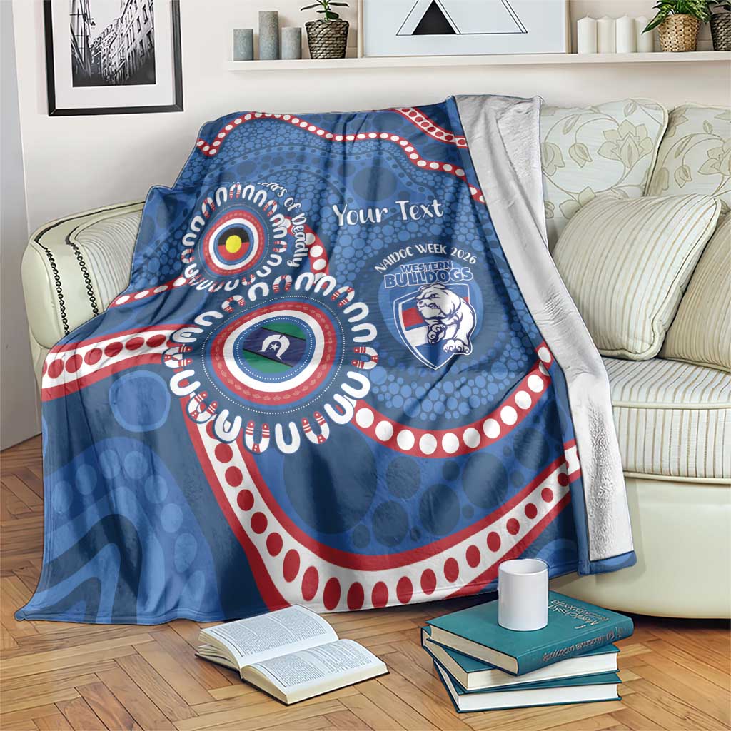 Western Bulldogs NAIDOC 2026 Personalised Blanket 50 Years of Deadly Aboriginal Art