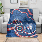 Western Bulldogs NAIDOC 2026 Personalised Blanket 50 Years of Deadly Aboriginal Art