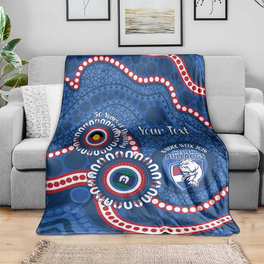 Western Bulldogs NAIDOC 2026 Personalised Blanket 50 Years of Deadly Aboriginal Art