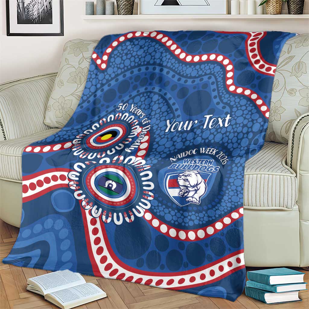 Western Bulldogs NAIDOC 2026 Personalised Blanket 50 Years of Deadly Aboriginal Art