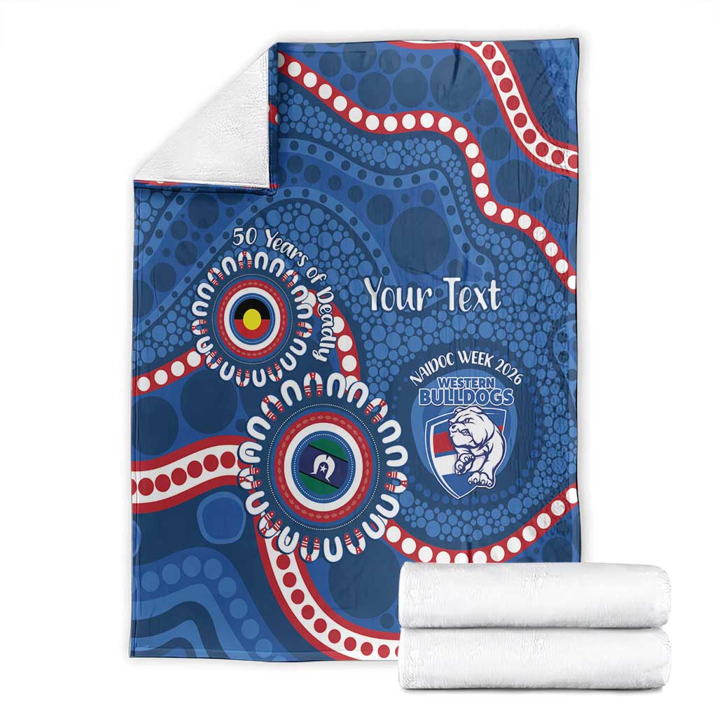 Western Bulldogs NAIDOC 2026 Personalised Blanket 50 Years of Deadly Aboriginal Art