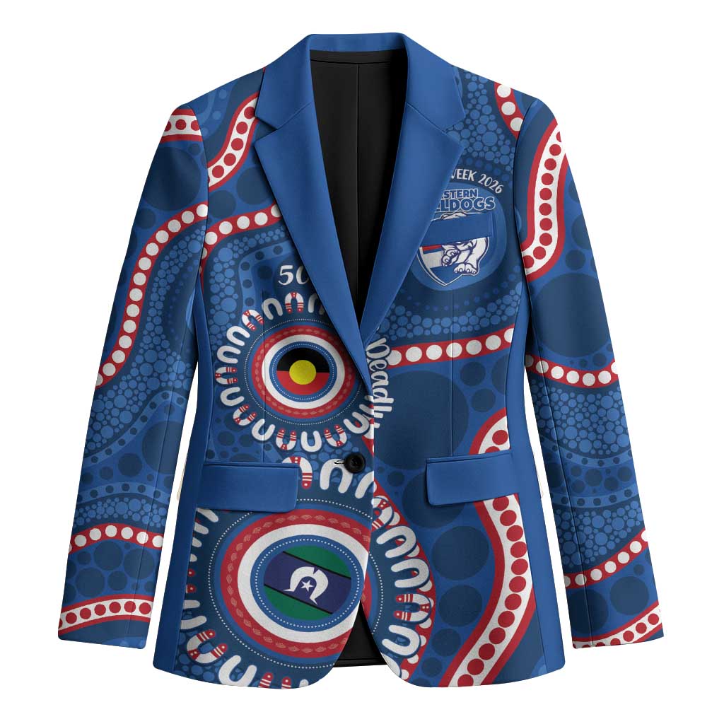 Western Bulldogs NAIDOC 2026 Personalised Blazer 50 Years of Deadly Aboriginal Art