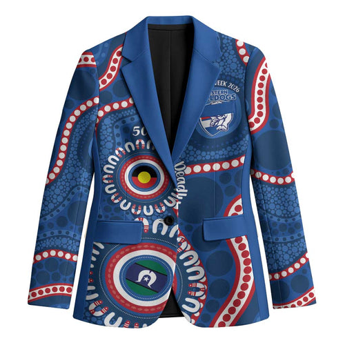 Western Bulldogs NAIDOC 2026 Personalised Blazer 50 Years of Deadly Aboriginal Art