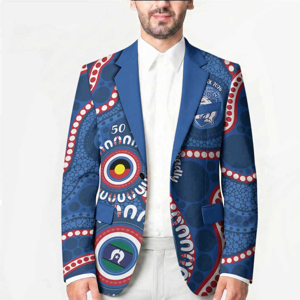 Western Bulldogs NAIDOC 2026 Personalised Blazer 50 Years of Deadly Aboriginal Art