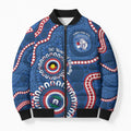 Western Bulldogs NAIDOC 2026 Personalised Bomber Puffer Jacket 50 Years of Deadly Aboriginal Art