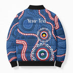 Western Bulldogs NAIDOC 2026 Personalised Bomber Puffer Jacket 50 Years of Deadly Aboriginal Art