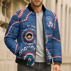 Western Bulldogs NAIDOC 2026 Personalised Bomber Puffer Jacket 50 Years of Deadly Aboriginal Art
