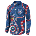 Western Bulldogs NAIDOC 2026 Personalised Button Sweatshirt 50 Years of Deadly Aboriginal Art
