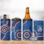 Western Bulldogs NAIDOC 2026 Personalised 4 in 1 Can Cooler Tumbler 50 Years of Deadly Aboriginal Art