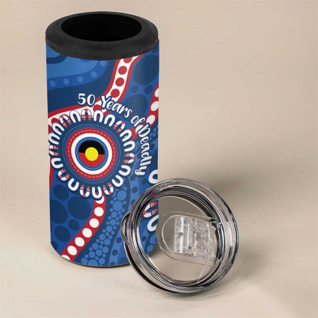 Western Bulldogs NAIDOC 2026 Personalised 4 in 1 Can Cooler Tumbler 50 Years of Deadly Aboriginal Art