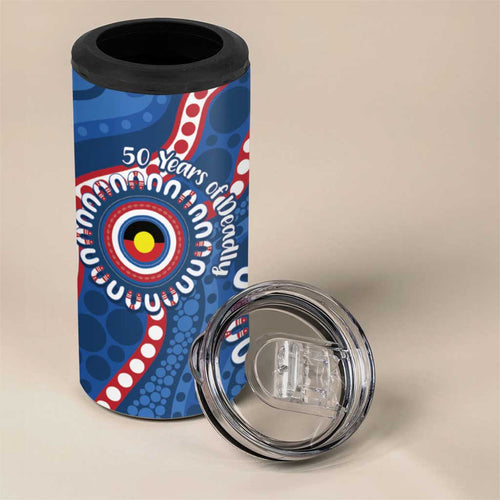Western Bulldogs NAIDOC 2026 Personalised 4 in 1 Can Cooler Tumbler 50 Years of Deadly Aboriginal Art