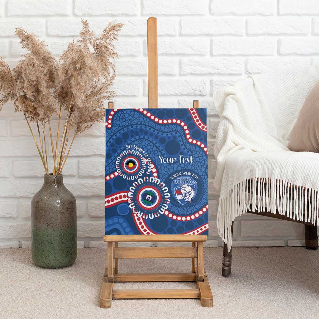Western Bulldogs NAIDOC 2026 Personalised Canvas Wall Art 50 Years of Deadly Aboriginal Art