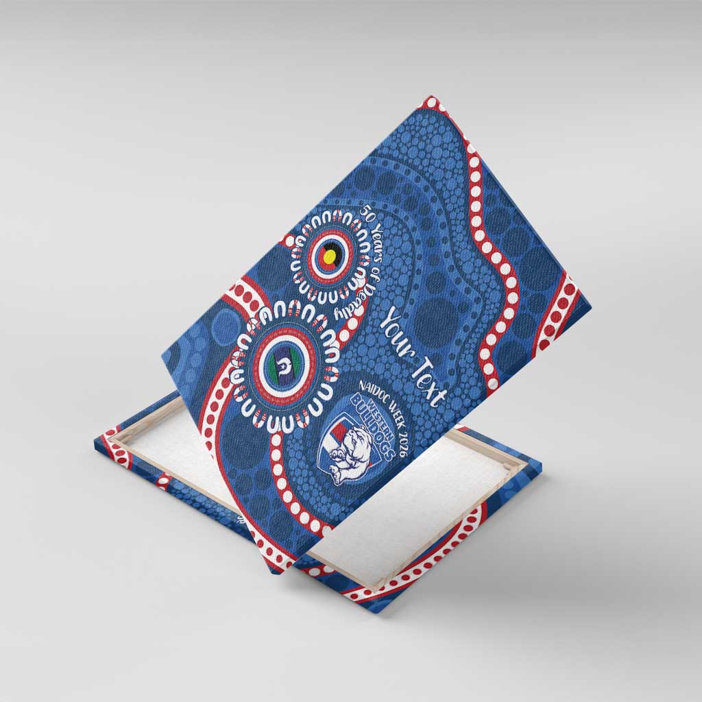 Western Bulldogs NAIDOC 2026 Personalised Canvas Wall Art 50 Years of Deadly Aboriginal Art