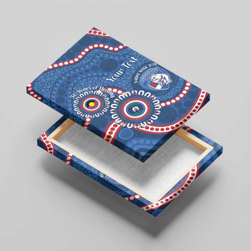 Western Bulldogs NAIDOC 2026 Personalised Canvas Wall Art 50 Years of Deadly Aboriginal Art