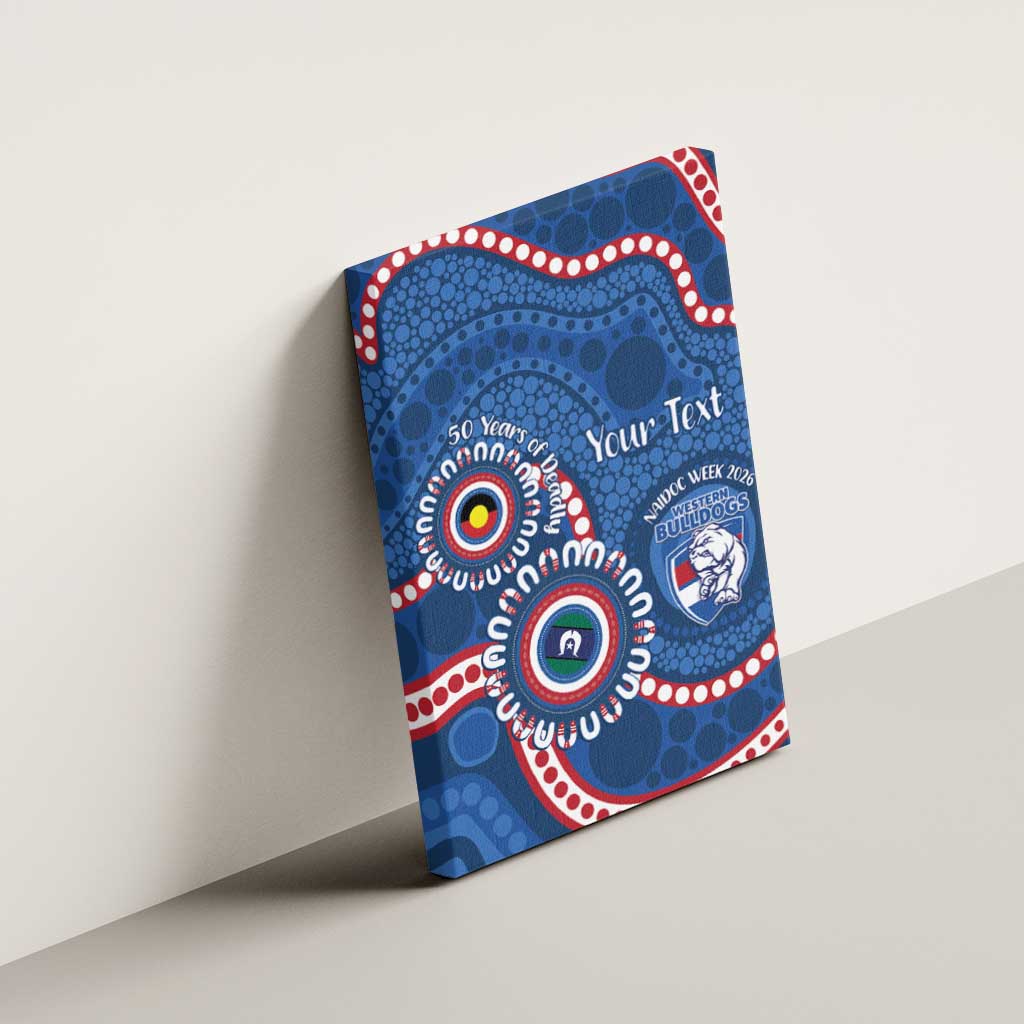 Western Bulldogs NAIDOC 2026 Personalised Canvas Wall Art 50 Years of Deadly Aboriginal Art
