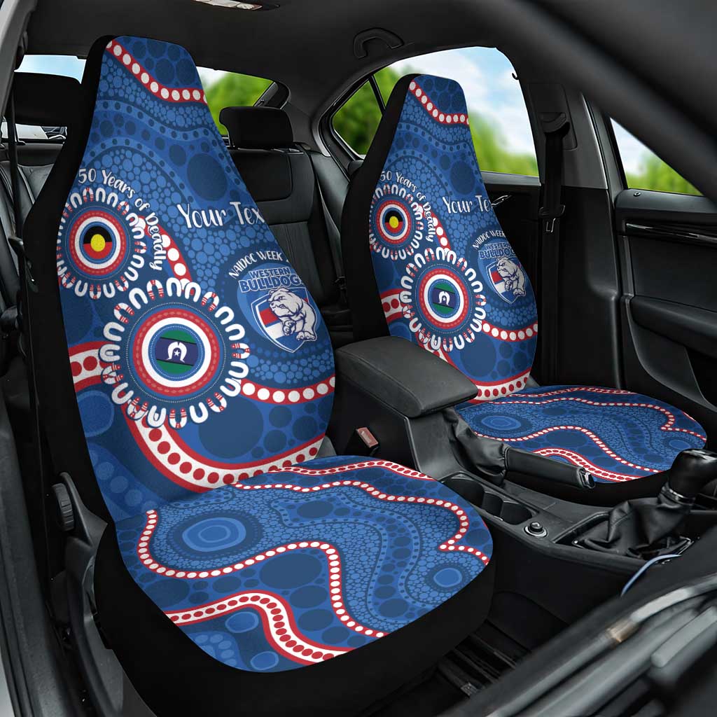 Western Bulldogs NAIDOC 2026 Personalised Car Seat Cover 50 Years of Deadly Aboriginal Art