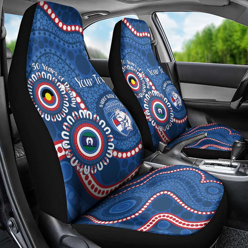 Western Bulldogs NAIDOC 2026 Personalised Car Seat Cover 50 Years of Deadly Aboriginal Art