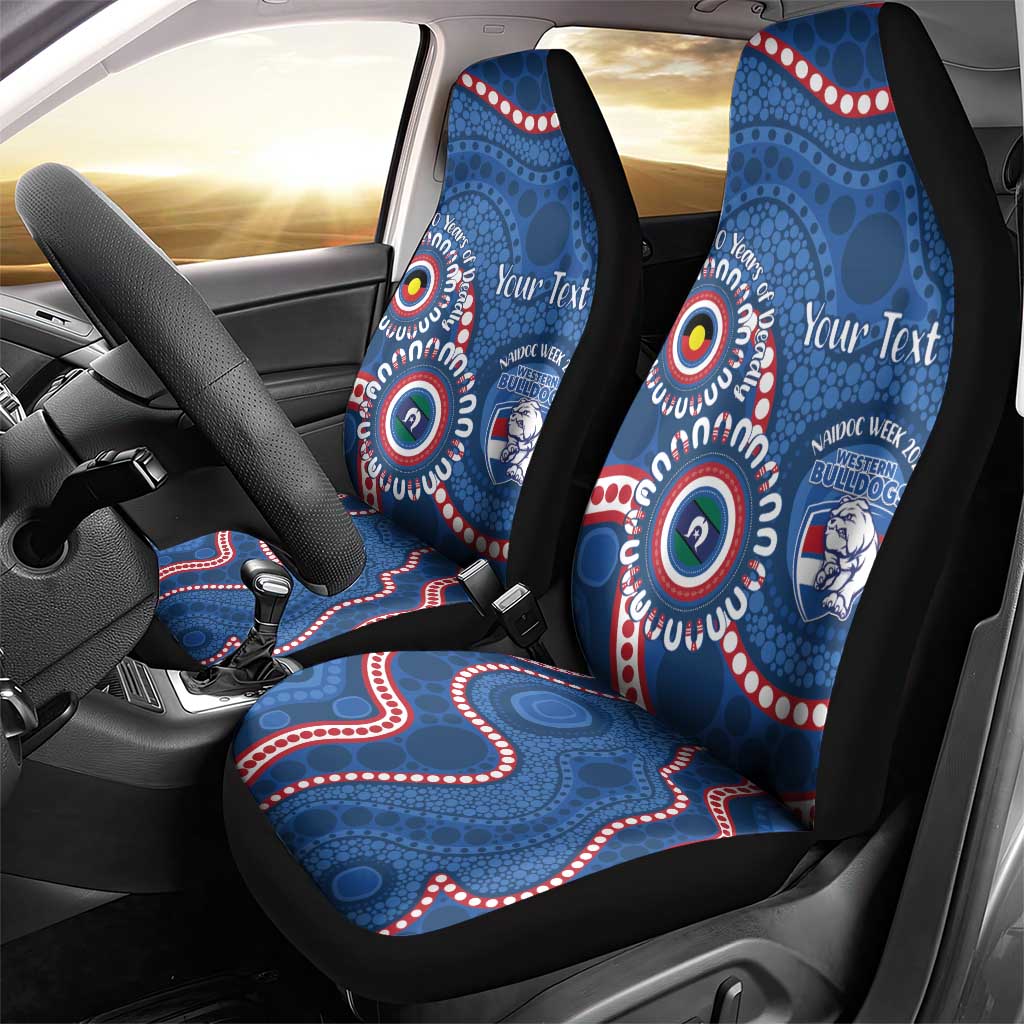 Western Bulldogs NAIDOC 2026 Personalised Car Seat Cover 50 Years of Deadly Aboriginal Art