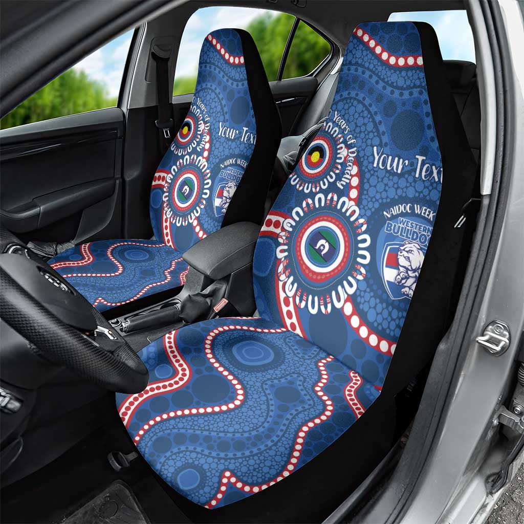 Western Bulldogs NAIDOC 2026 Personalised Car Seat Cover 50 Years of Deadly Aboriginal Art
