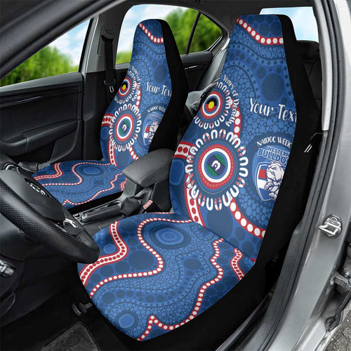 Western Bulldogs NAIDOC 2026 Personalised Car Seat Cover 50 Years of Deadly Aboriginal Art