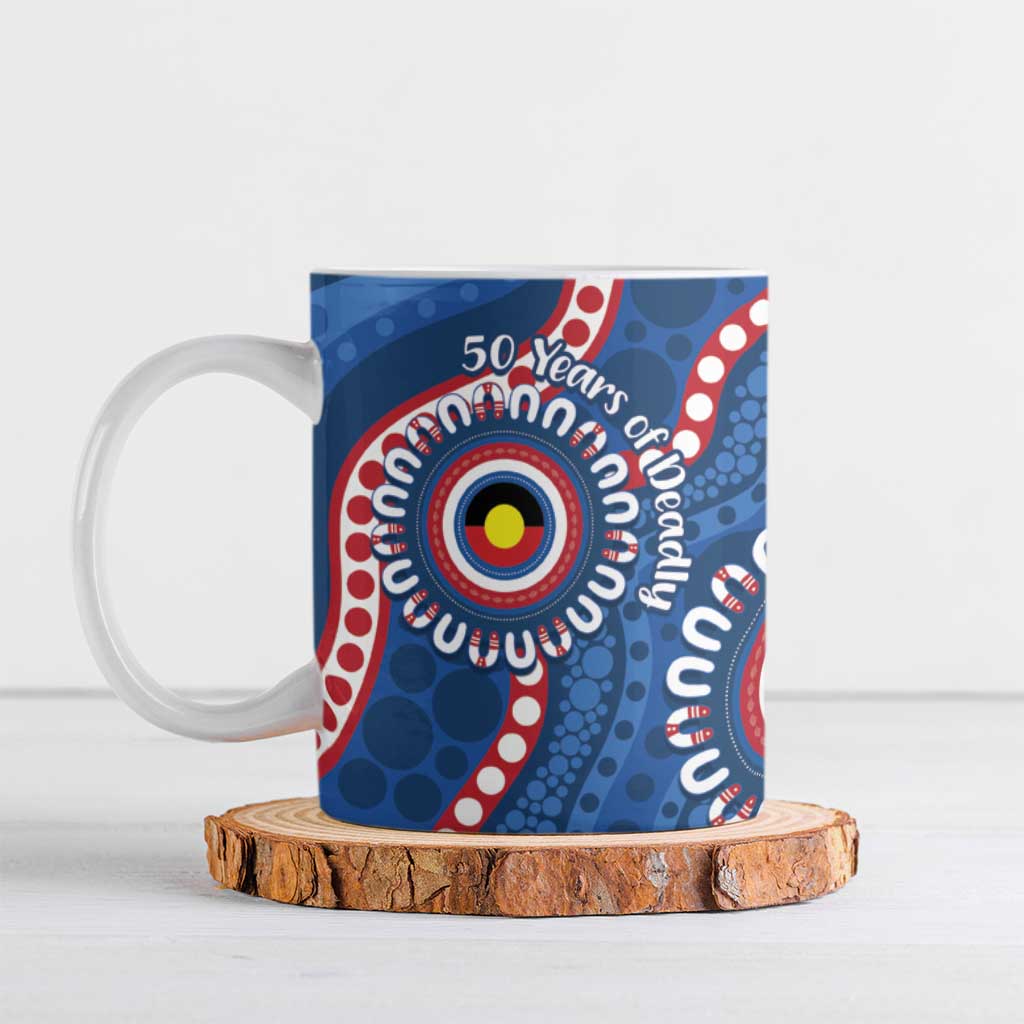 Western Bulldogs NAIDOC 2026 Personalised Ceramic Mug 50 Years of Deadly Aboriginal Art